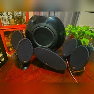Sleek Black "KEF"" WOOFER 6 SPEAKER SET HTB2 10